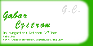 gabor czitrom business card